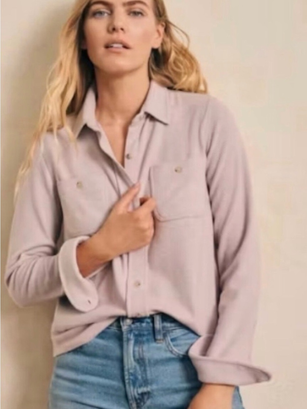 Faherty Legend Sweater Shirt in Sea Fog